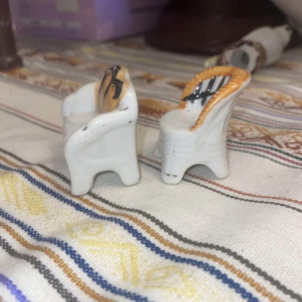 Vintage Ceramic Dollhouse‎ Sofa And Armchair Made Japan